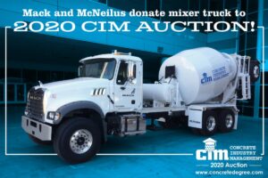 Read more about the article CIM Announces Donation By Mack Trucks and McNeilus for 2020 Annual Auction at World of Concrete